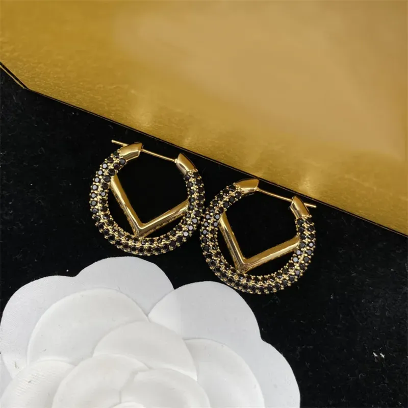 Designer Creolen Hochwertiger Modeschmuck für Mädchen Damen Herren Damen Ornamente Ohrring Diamantohrringe_voghion.com