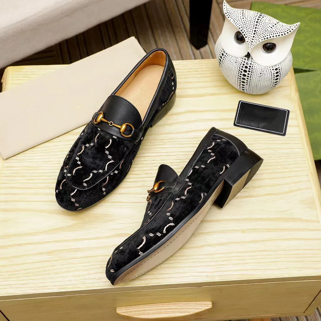 Luxury Suede Men Dress Shoes Cowhide Leather 2023 Autumn New British Trend Designer Handmade Business Social Loafers 02