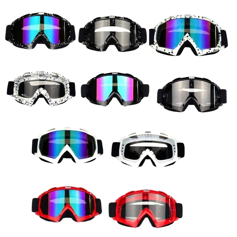 Utomhusglasögonmotorcykelglasögon Skidor Practical Riding Glasses Windproof Racing Helmet Goggles Snowboard för 230925