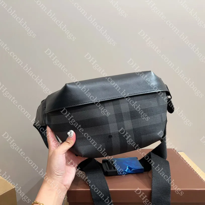 Mens leather top hip bag
