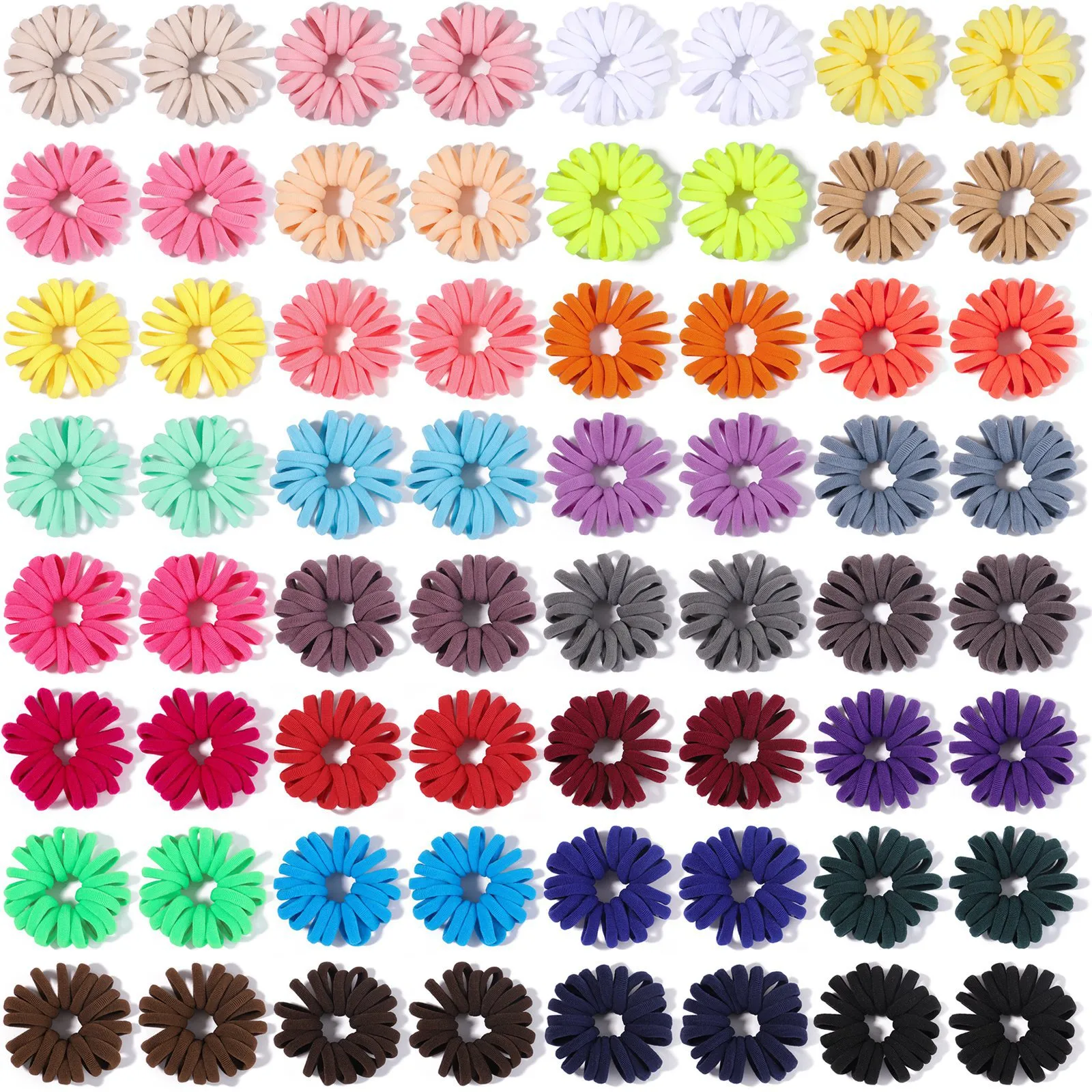 20pcs/set Colorful Basic Nylon Ealstic Hair Band For Girls Ponytail Hold Scrunchie Rubber Band Kid Fashion Hair Accessories 2725