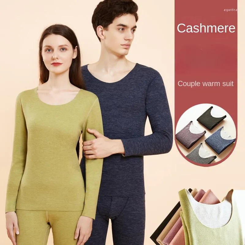 Biancheria Intima Termica da uomo 2024 Cashmere Donna Imbottita Autunno Cappotto E Vestito di Pantaloni Che Basa La Camicia Pigiama di Casa Abiti Femminili