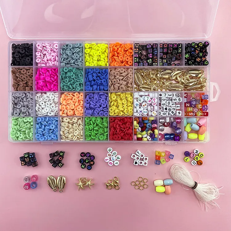 Kit de perles d'argile d'art et d'artisanat 20 couleurs 3200 pièces bracelet de perles d'argile douce faisant la boîte ensemble de bricolage cadeau pour garçons filles enfants artisanat d'art 230925