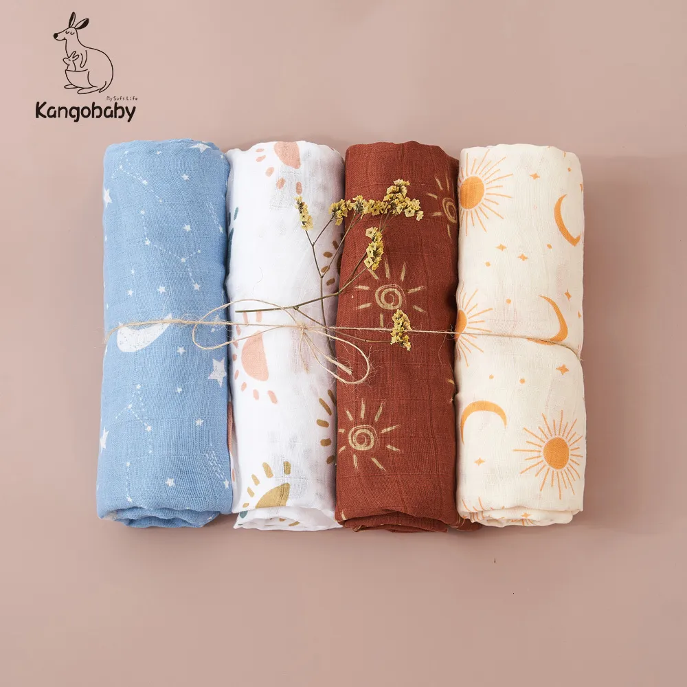 Filtar Swaddling Kangobaby Print Solid Color #my Soft Life # All Season Design Muslin Swaddle Filt 230923