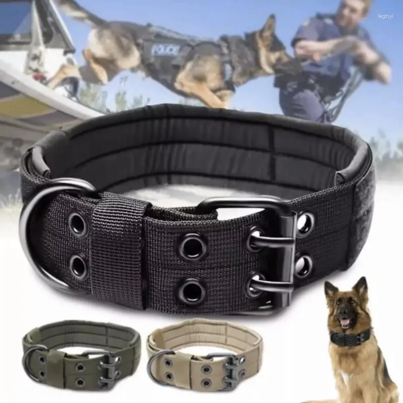 Dog Collars調整可能なカラークラシックリフレクティブトレーニングミリタリーナイロンヘビーデューティ戦術ジャーマンシェパード