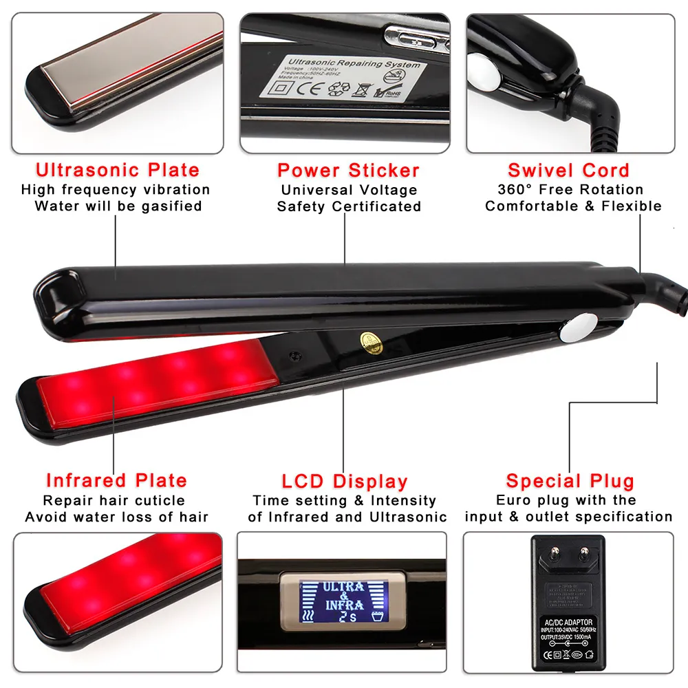 Ultrasonic high quality cold hair straightener