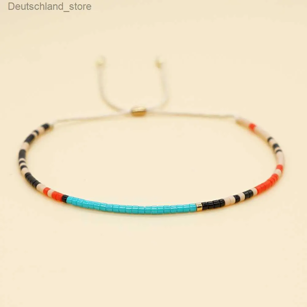 Braccialetti con ciondoli Shinus Summer Turchese Blu Miyuki Bohemia Ethinic Beach Freeshness Bracciale con perline Q230925