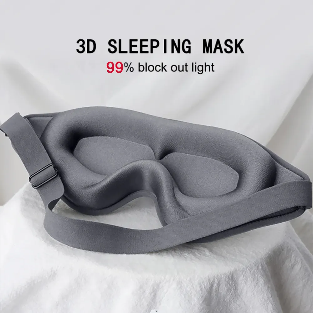 Slaapmaskers 3D-slaapmasker Blinddoek Slaaphulpmiddel Oogmasker Zacht Memory Foam Gezichtsmasker Oogschaduw 99% Blockout Licht Slaapmasker Oogafdekkingspatch 230923