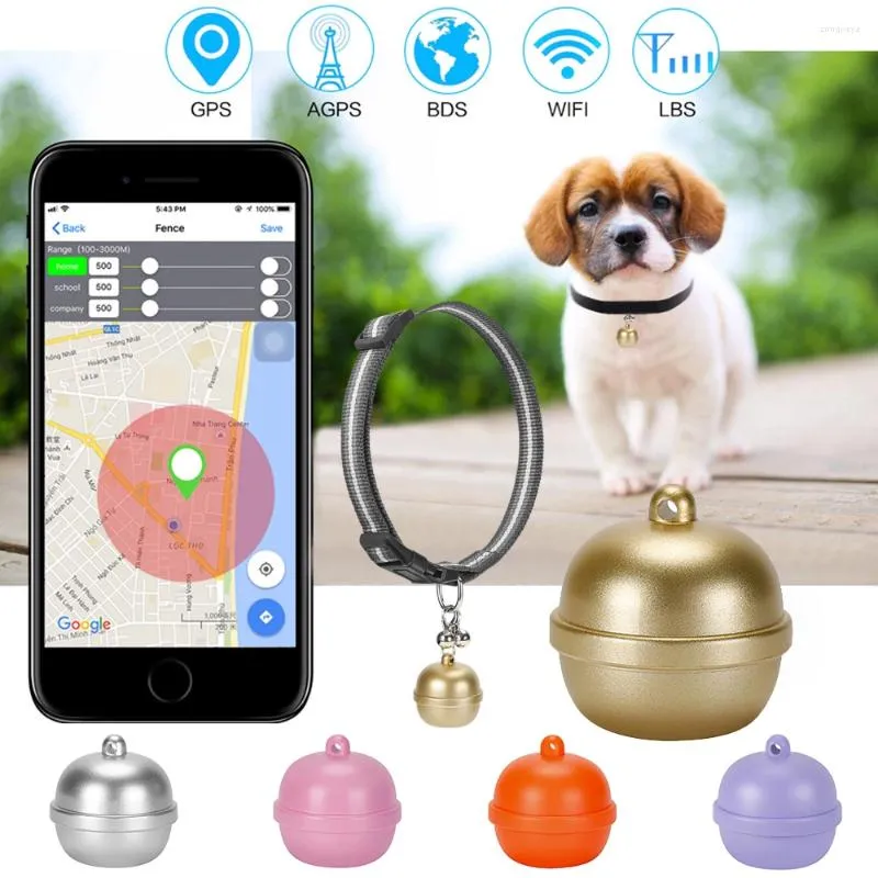 Coleira de posicionamento para animais de estimação, rastreador gps inteligente, bola, mini anti-perda, à prova d'água, rastreamento em tempo real, wi-fi, para crianças e gatos