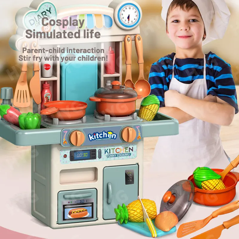 Juguetes de cocina prémium para niños pequeños, utensilios de cocina de  madera, accesorios para juego de cocina de simulación, juguete de  aprendizaje