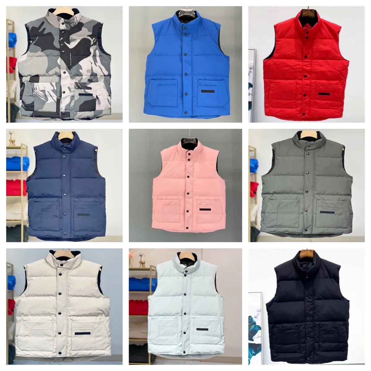 gilet di design giacca invernale piumino gilet tasche giacche Parka da donna piumini autunno manica lunga cerniera uomo inverno casual capispalla all'aperto