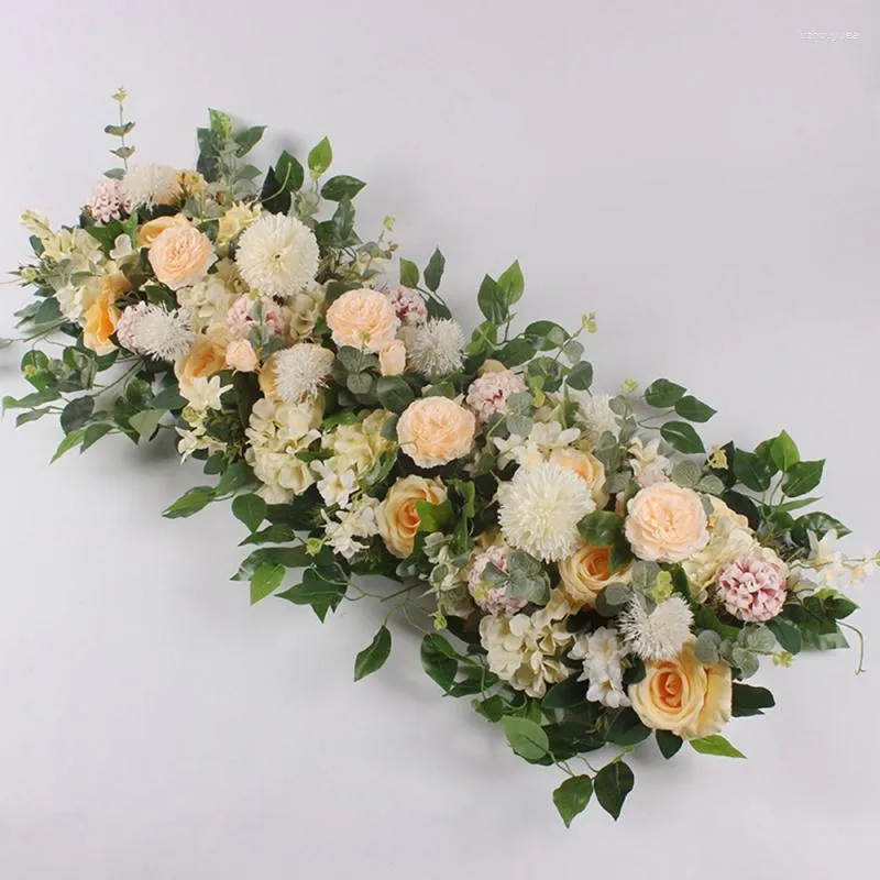 Dekorativa blommor Bröllopsdekoration Flower Diy Wall Arrangement Supplies Peonies Rose Artificial Floral Row Home Garden Marriage Arch