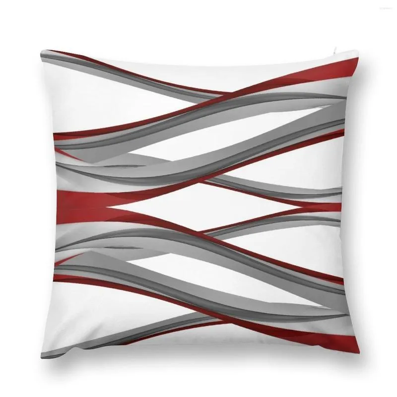 Pillow Red And Gray Spiral Throw Decorative Covers For Sofa Pillowcase