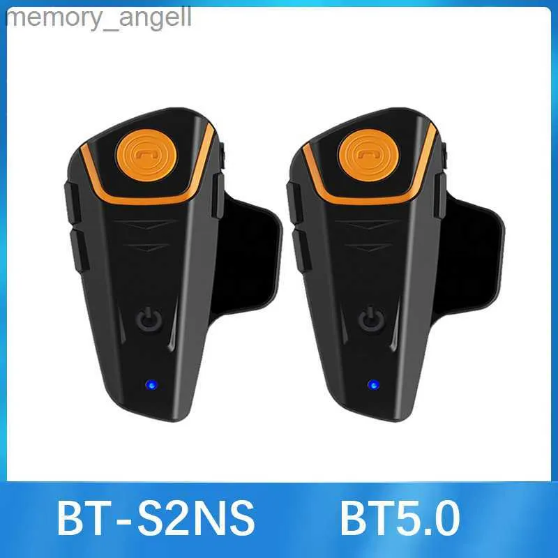 Walkie Talkie BT-S2NS Motorcykelhjälm BT Headset Intercom Moto Waterproof Multi BT Interphone 1000m Interfones MP3 FM Intercomunicador HKD230925