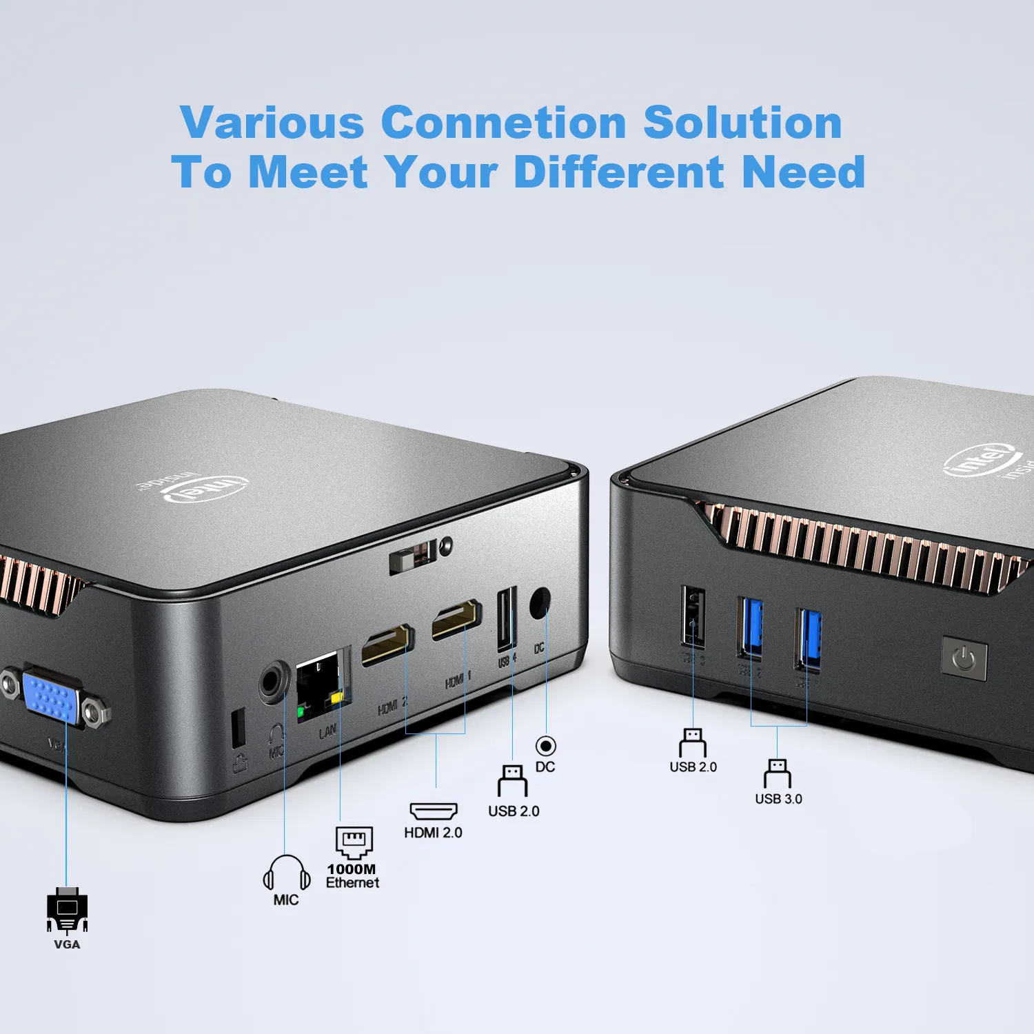 Mini PC, Intel Celeron N5105 Mini Computer, Windows 11 Pro, DDR4 8GB/16GB, 256GB/512GB SSD, 4K, VGA, BT4.2, WiFi 5, 1000M LAN Mini PC, Intel Celeron N5105 Mini Computer, Windows 11 Pro, DDR4 8GB/16GB, 256GB/512GB SSD, 4K, VGA, BT4.2, WiFi 5, 1000M LAN