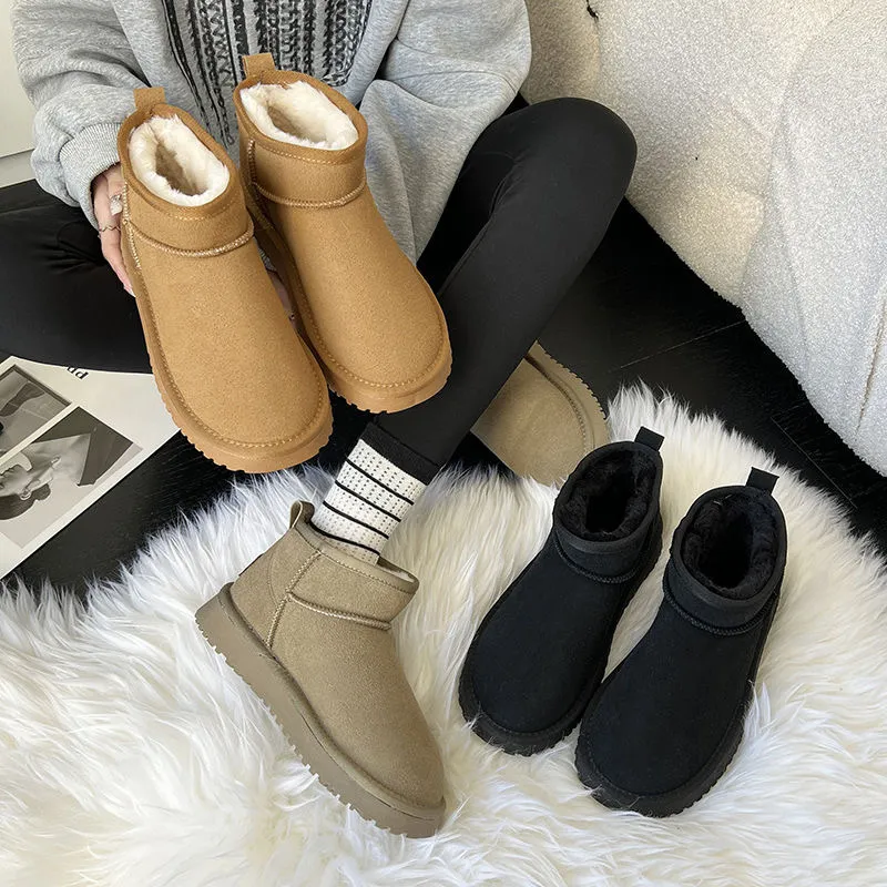 Womens Boots Designer Sneakers Tazzette Slippers Classic Ultra Mini Platform Boot Booties Tazz Suede Shearling Slides Chestnut Black Burnt Olive Dark Grey Ankle