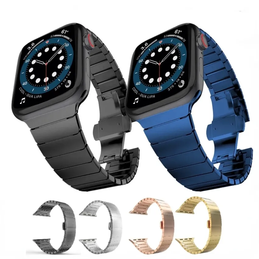 Titanium Color Bracelet Apple Watch Ultra 1 2 49mm 45mm 44mm 42mm 41mm 40mm  38mm Detachable Links Metal Strap Iwatch Series 9 8 7 6 5 4 3 2 