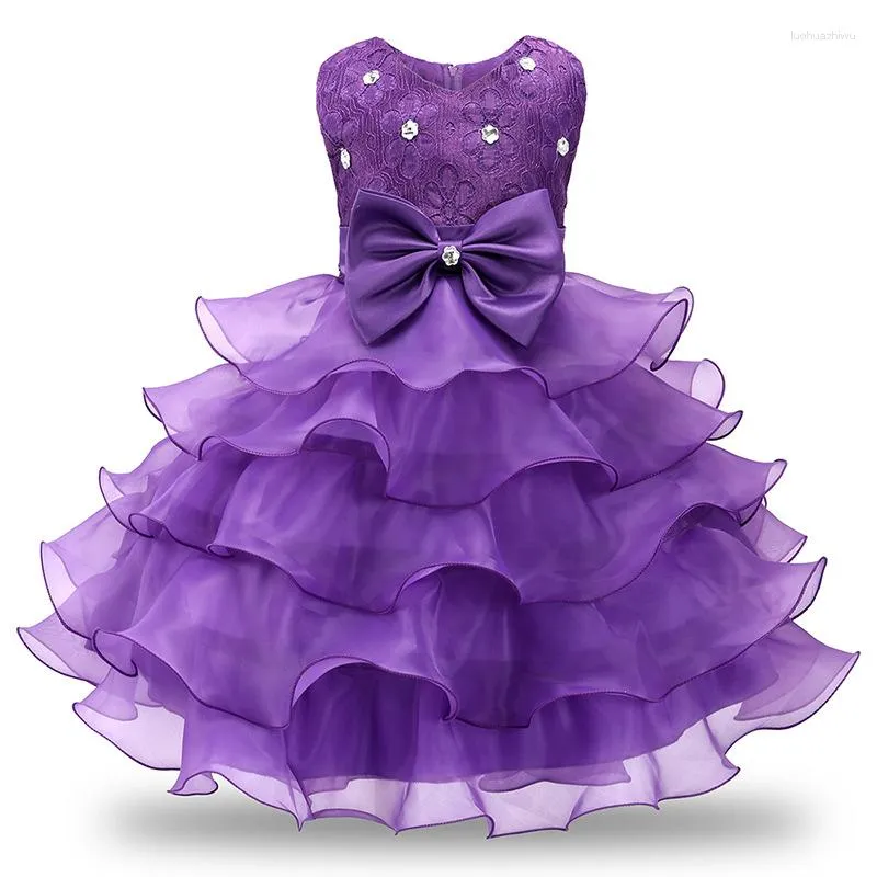 Girl Dresses Baby Girls Party Wedding Christmas Vestidos Elegant Tutu Costume Toddler Children Lace Baptism Clothes For 1-5Year Kids