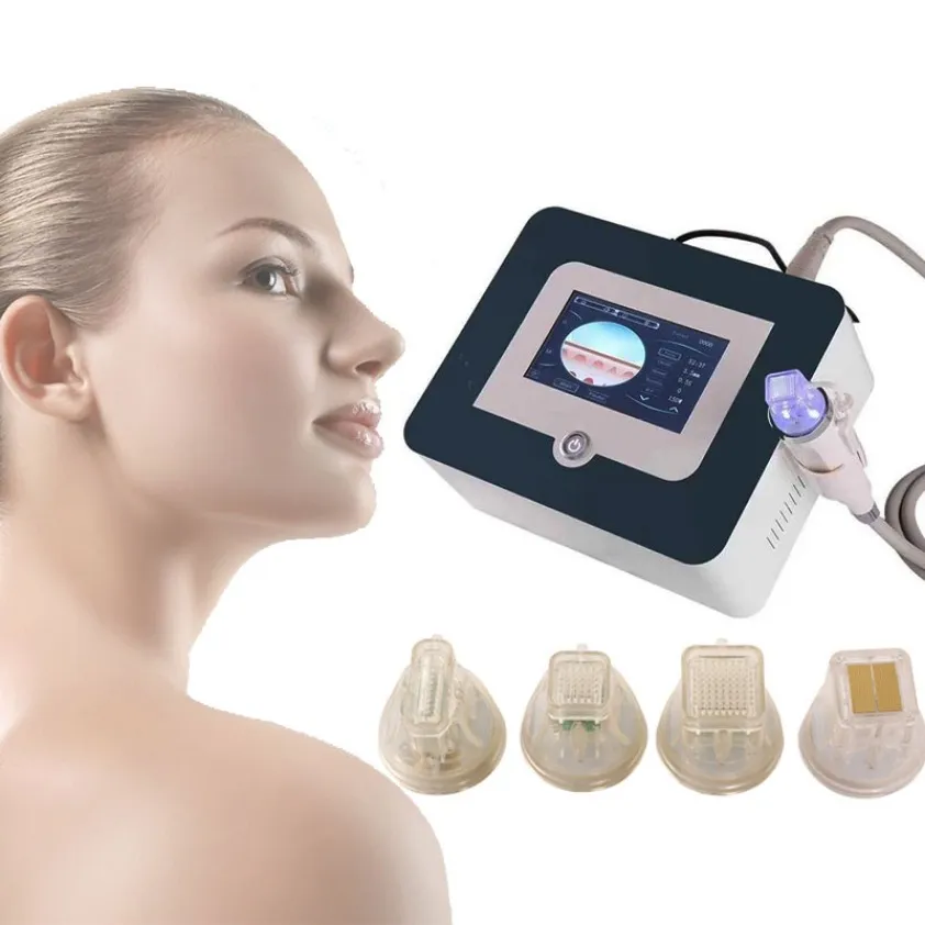 Dispositivo de mesoterapia sem agulha 4 dicas Home Fractional Microneedle Rf Machine Facial Body Contouring Beauty Equipment Dispositivo de aperto de radiofrequência422