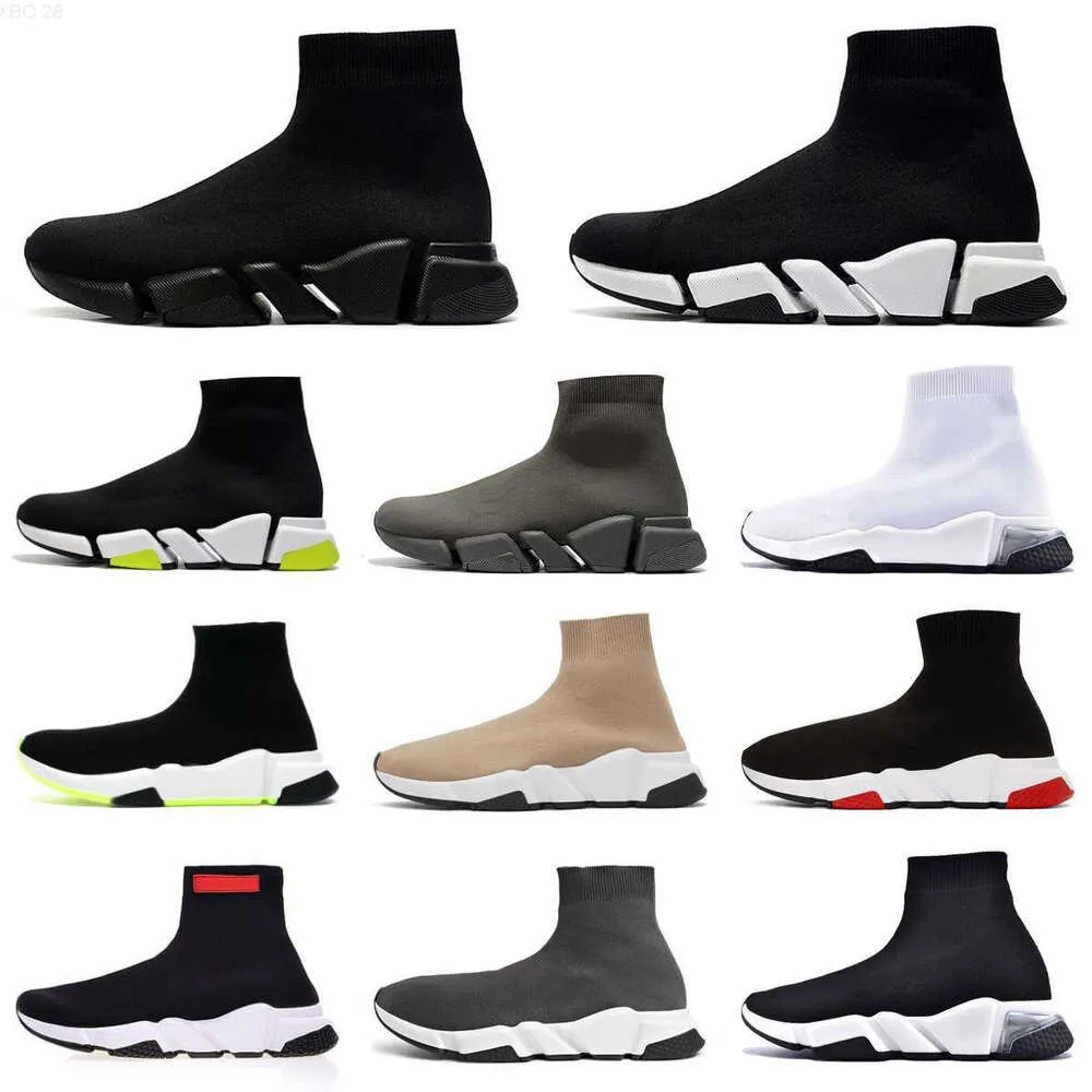 28Designers Speeds 20 V2 Casual Shoes Platforma Sneaker Men Men Kobiety Tripler Paris Socks Bots Black White Blue Light Ruby Graffiti Vintage Luksusowe trenerzy Sneake
