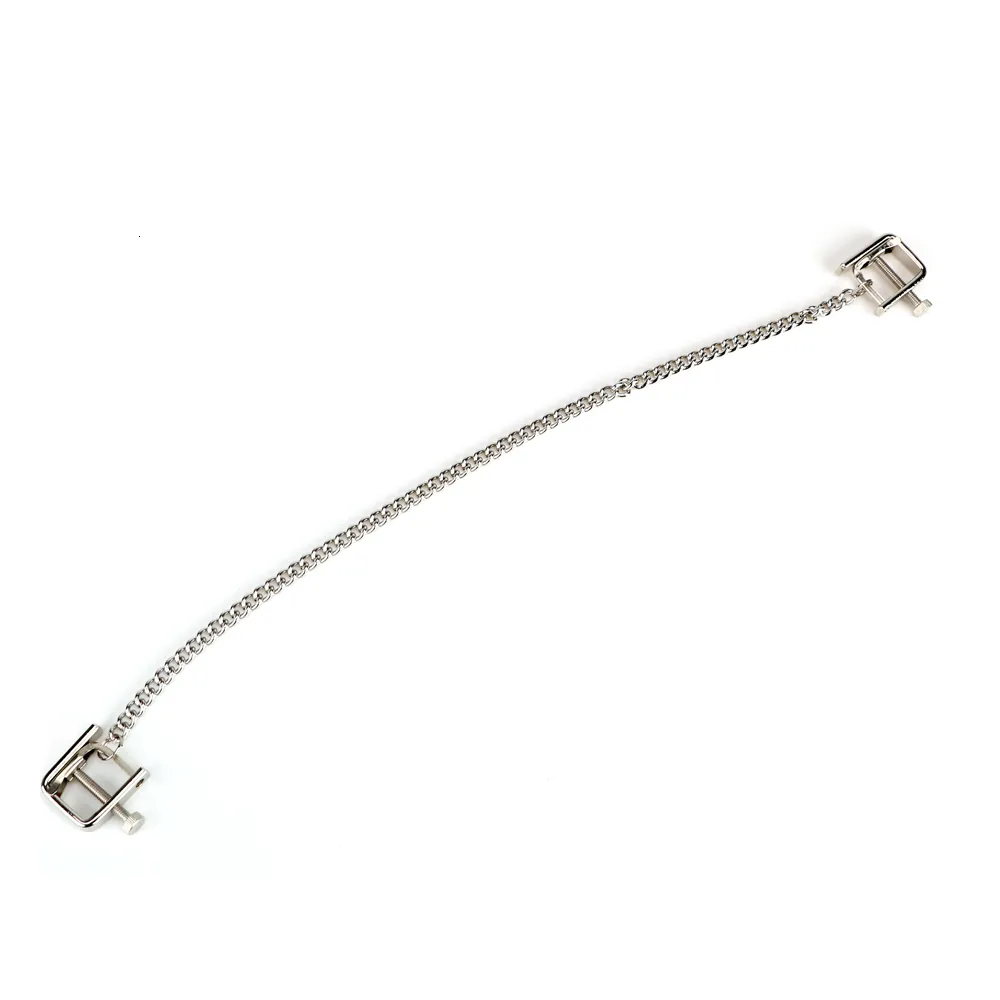 IKOKY Adult Toys Stainless Steel Nipple Clamps Games Sex for Couple Metal Chain Breast Clips Erotic Stimulator_voghion.com