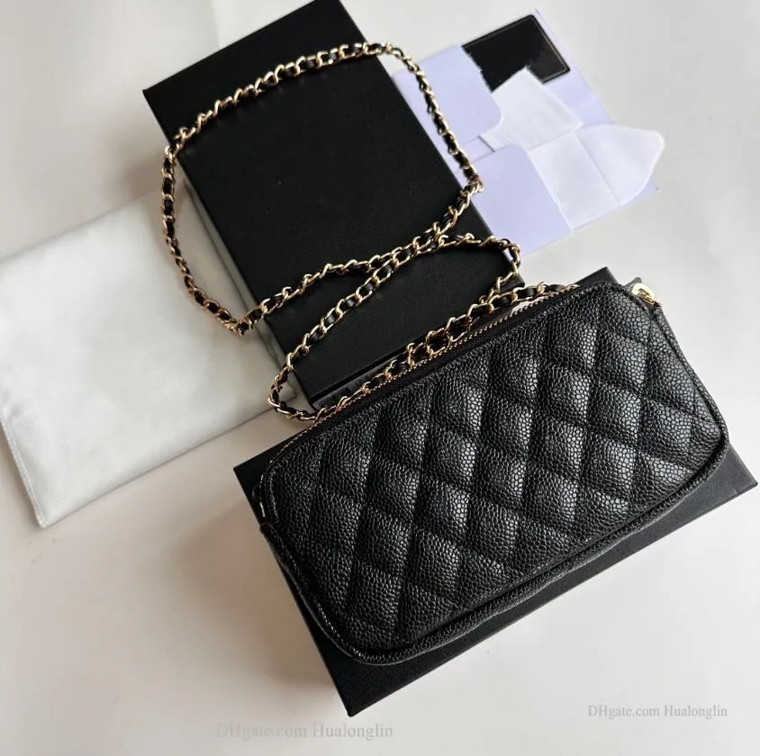 Echt leer damestas portemonnee telefoonhouder portemonnee designer schoudertassen handtas met doos luxe mode gratis verzending