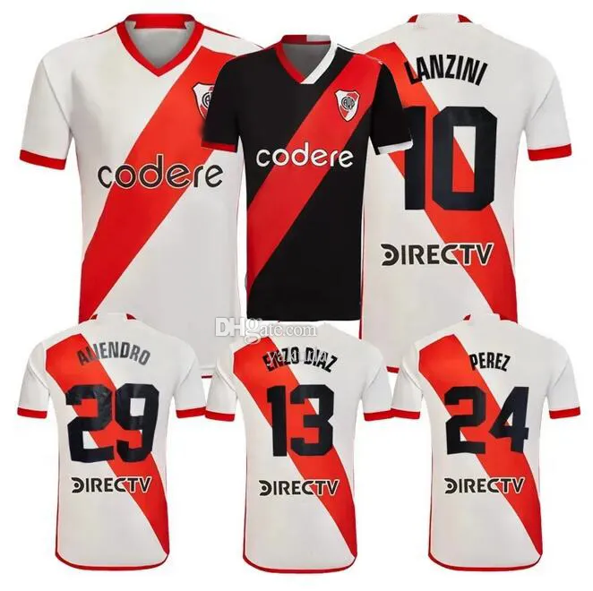 23-24 River Plate Dostosowane tajskie koszulki piłkarskie zużycie piłki nożnej Dhgate 10 Fernandez 9 M.Borja 8 Palavecino 11 de la Cruz 24 Perez 18 Beltran Design Your Wear