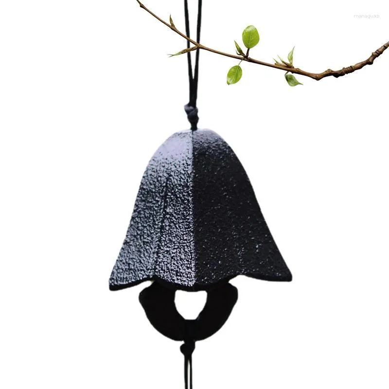 Dekorativa figurer Vindklockor för yttre japanska gjutjärn Chimes Bell Hangable Rustproof Outdoor Ornament lugnande ljuddörr