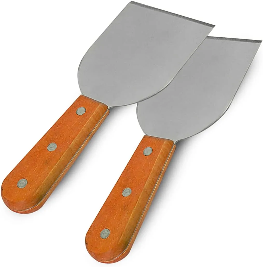 outils de fabrication de glace d'expédition gratuits gratteaux de scooper de pelle de spatule avec poignée en bois avec poignée en bois