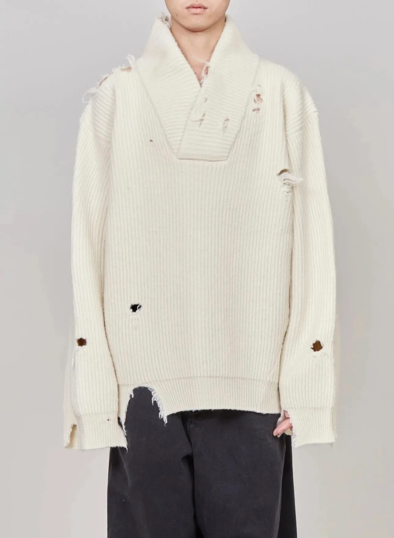 高級ブランド Hed Mayner ウール V ネック プルオーバー セーター 