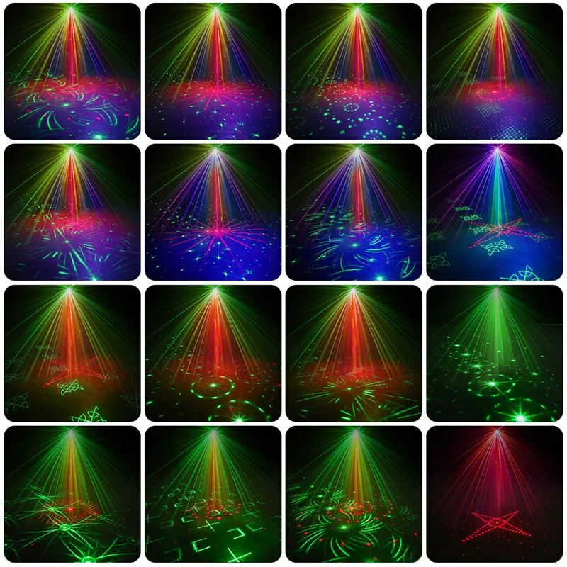 Laser Disco Lights 60 Patterns Colorful DJ LED Stage Lights USB Rechargeable Party Birthday Laser Light Projector