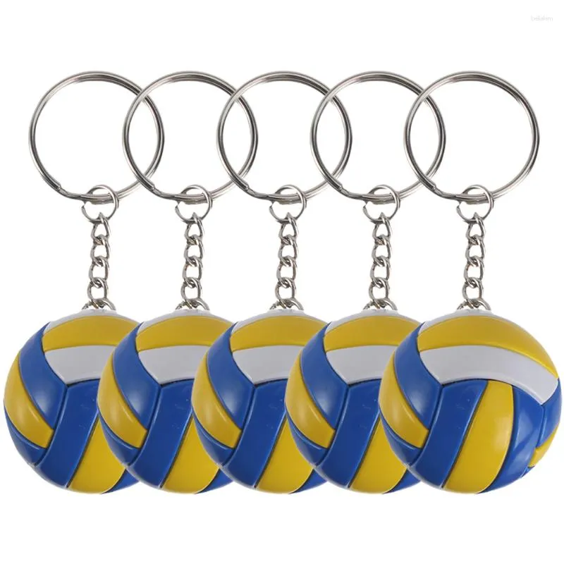 Anahtarlıklar 5 PCS voleybol anahtarlık DIY malzemeleri ince çanta kolye zarif pu dekoratif büyük öğrenci