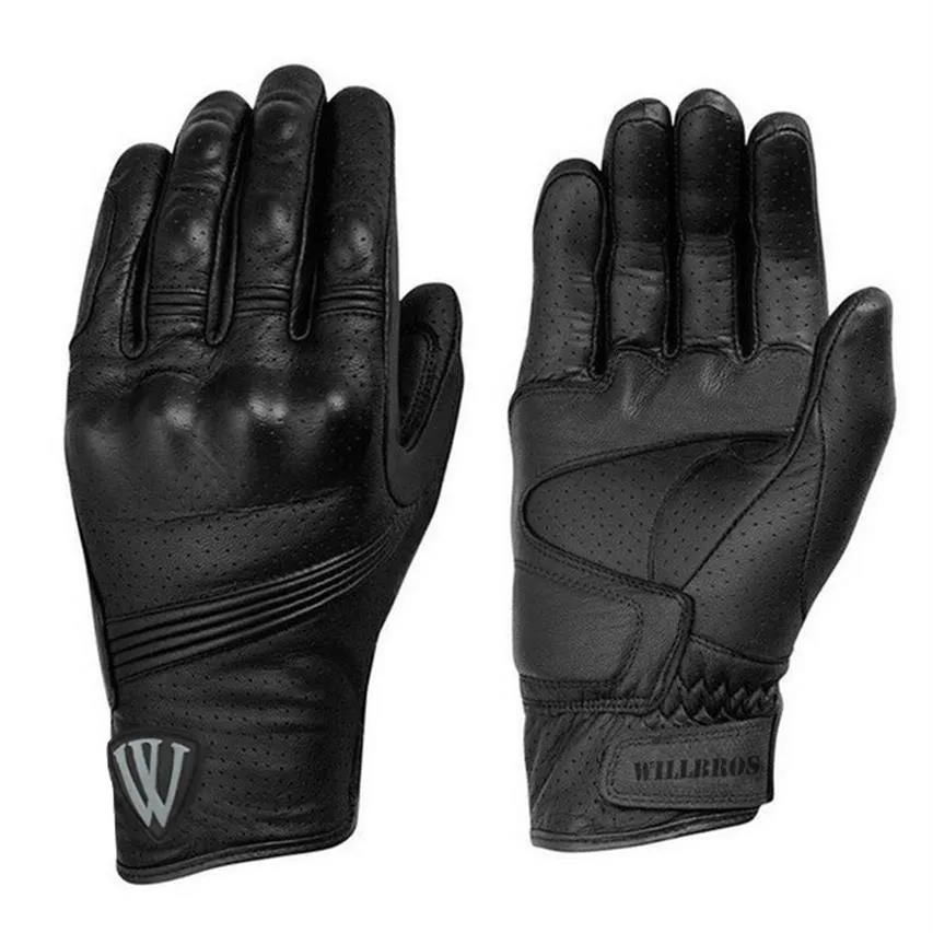 Willbros – gants en cuir noir, pour moto, rallye, Dirt Bike, cyclisme, équitation, été, 241N, 2020