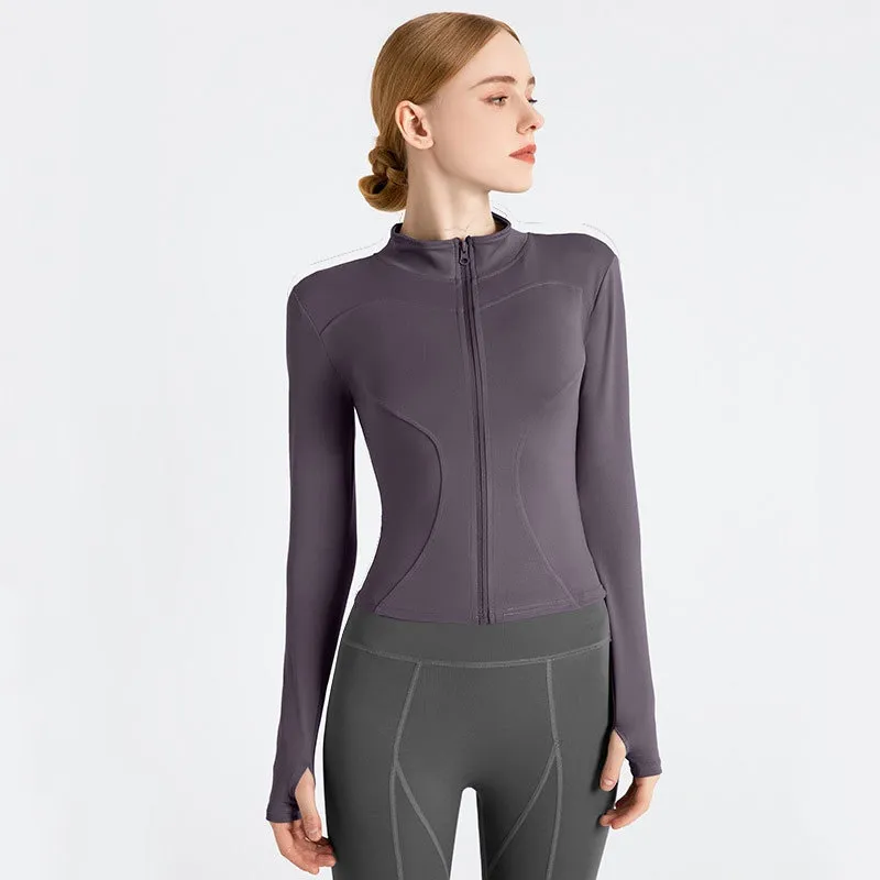 Yoga Giyim Ceket Sweatshirts Kadın Tasarımcıları Spor Ceket Katları Fitness Uzun Kollu Kıyafetler Leydi Yoga Egzersiz Boyutu S/M/L/XL/XXL