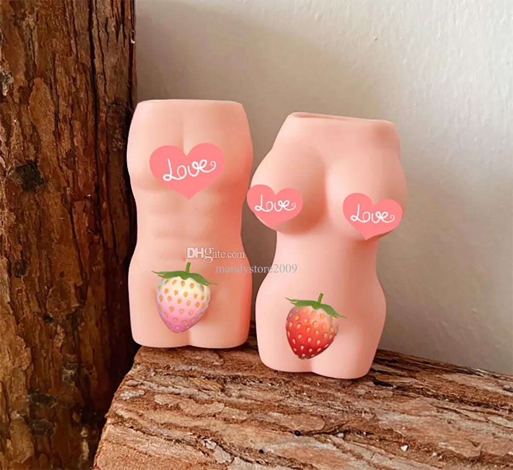 Decompressiespeelgoed 2PC Sexy Lichaam Aansteker Case Houder PVC Grappig Zwart-witte Huid Heren en Dames Bikini Lichamen Aansteker Lippenstiftzakje voor (Aansteker niet inbegrepen)