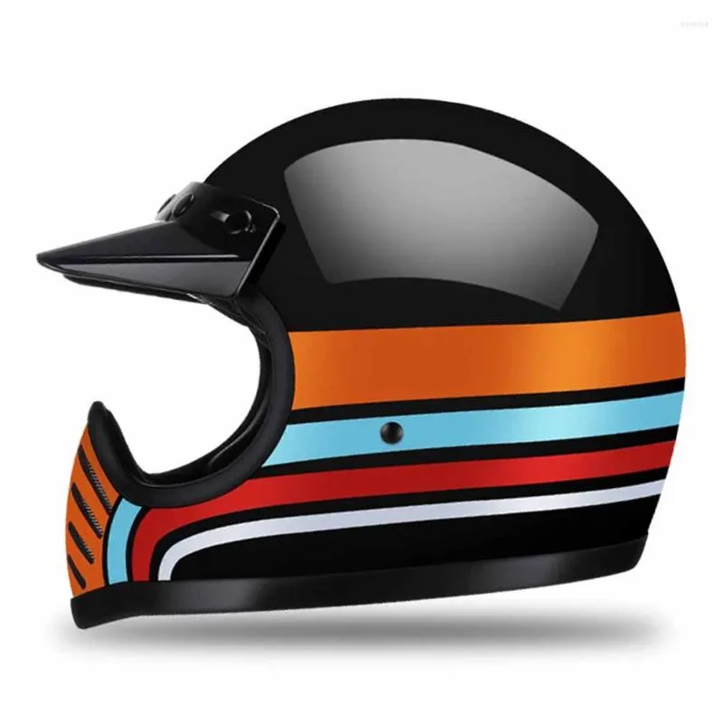 Casques de moto S-2XL Coloré Full Face Racing Accessoires Respirant Motocross Casque résistant à l'usure Protection de la tête anti-chute