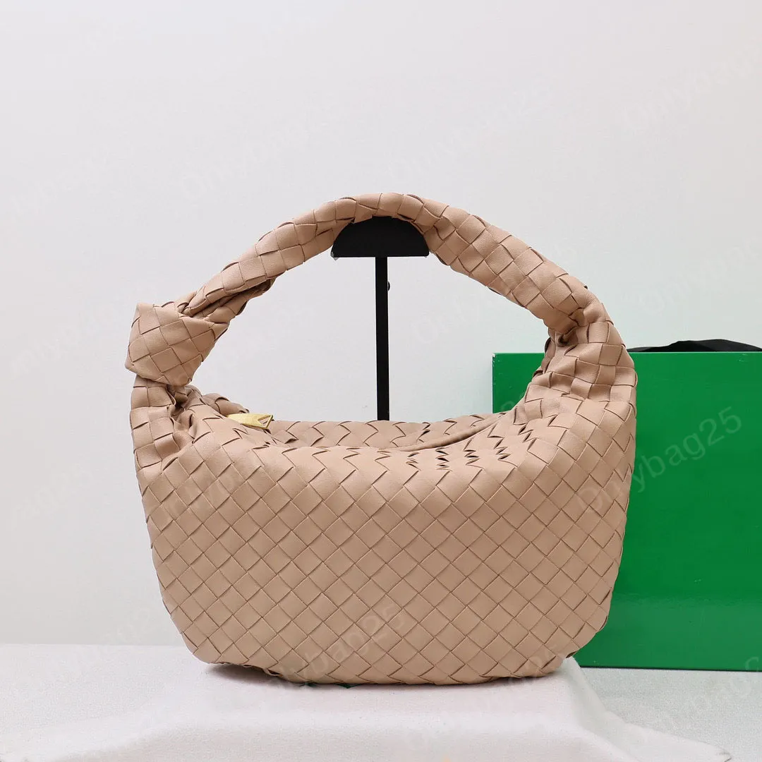 Luxe oksel geweven handtas clutch schoudertassen hobo draagbare handtas tote geweven monnik geknoopte tas lamsvacht mode echt leer spiegelkwaliteit