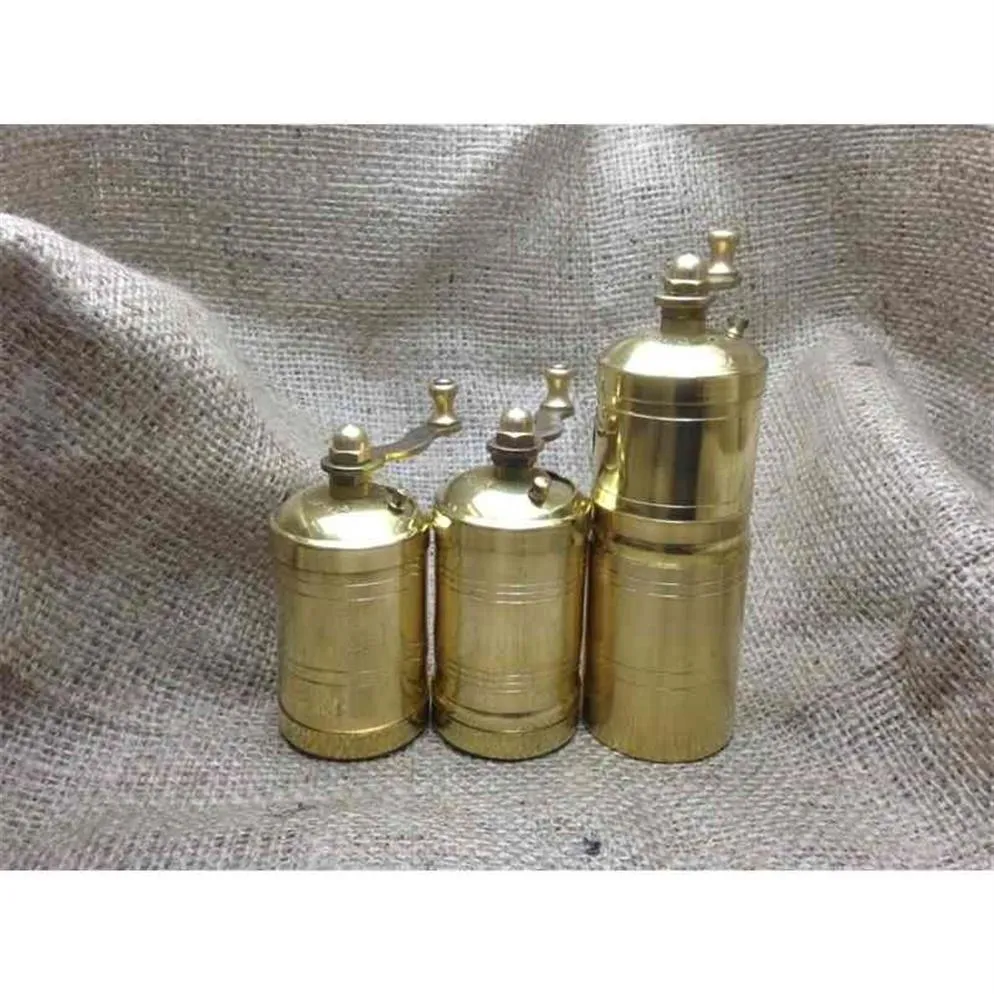 brass pepper spice grinder Made from 3 size handmade use 210715204z