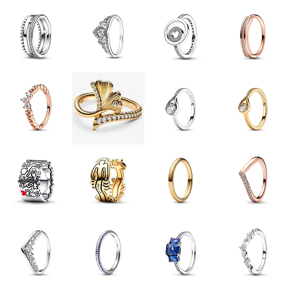 European Rings Designs 925 Sterling Silver Zircon Ring for Women, Sparkling European Fashion ...