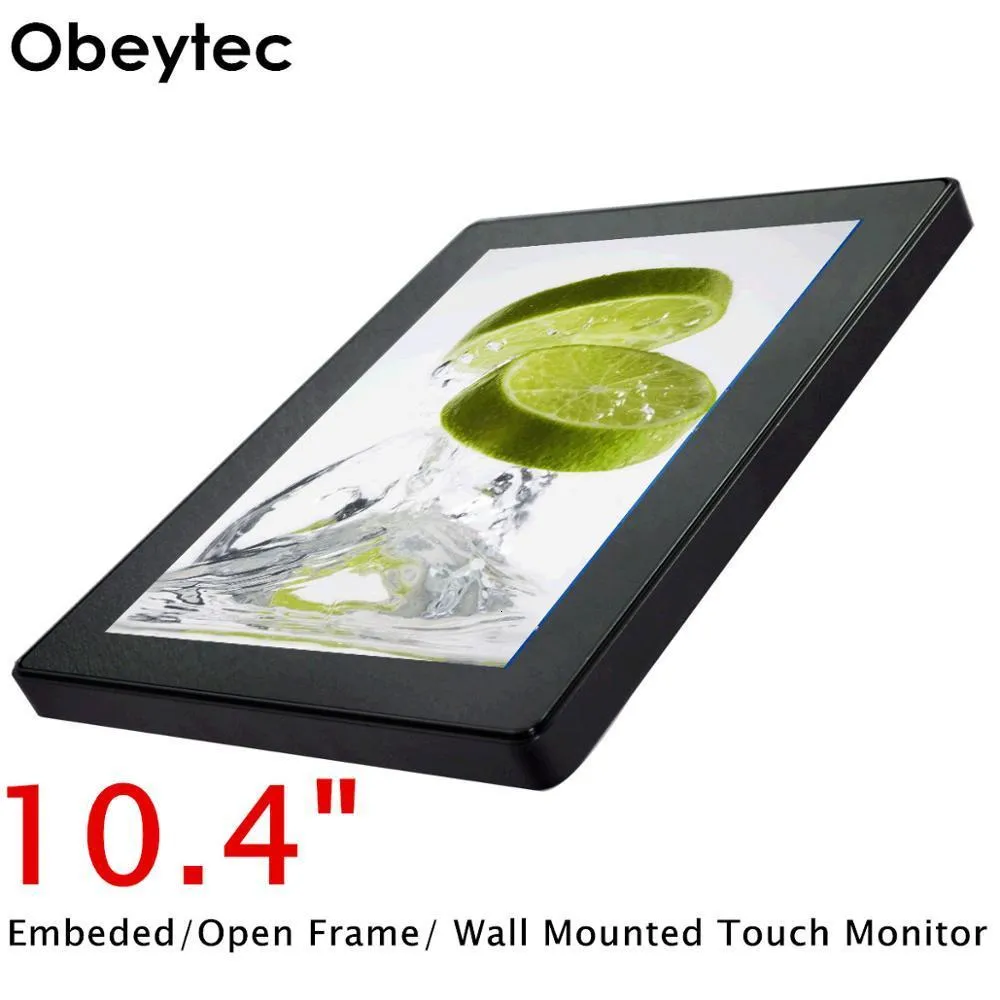 Monitors Obeytec 10.4" Touchscreen LCD monitor Open Frame PCAP 800*600 for Gaming Self-Service Healthcare Industrial Automation 230925
