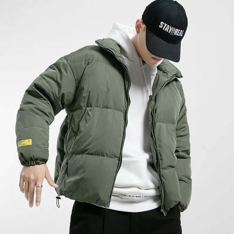 Mens Down Parkas Warm Winter Jacket Men Streetwear Fashion Parka Windbreaker Thick Stand Collar Coat For Women Drop 230925