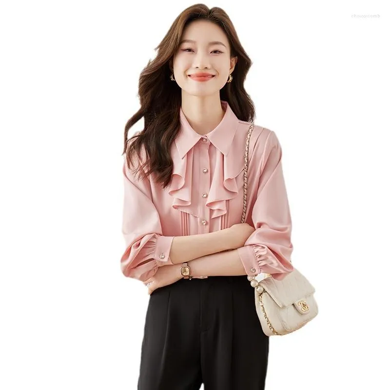 Women's Blouses Spring Autumn Women Elegant Shirts For Business Work Wear OL Styles Formal Professional Female Tops Clothes S-4XL