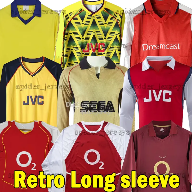 1988 1991 HENRY Gunners Retro Soccer Jerseys 2000 01 02 04 05 06 BERGKAMP PIRES Reyes V.PERSIE Adams 1999 98 94 93 Camisas de futebol 1971 79 Manga comprida 1989 90 Camisas masculinas