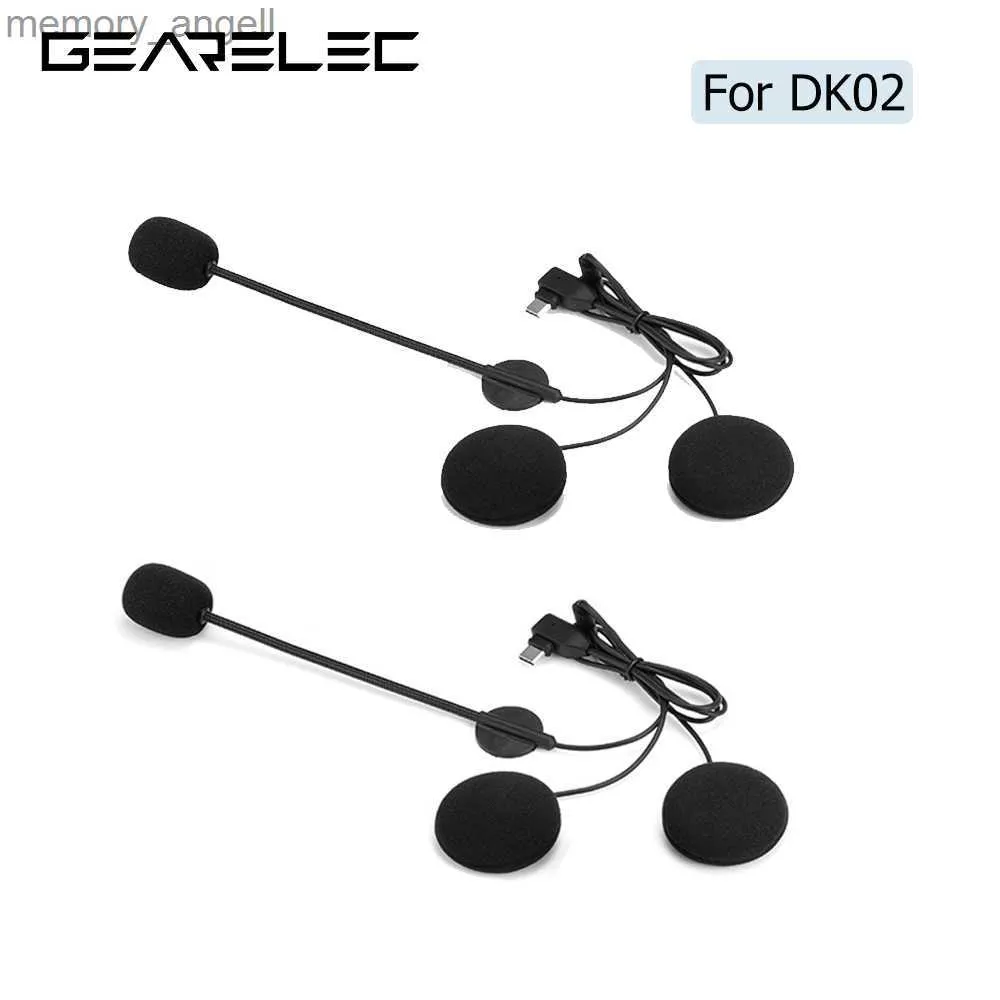 Walkie Talkie Speaker Accessories Type-C Plug Earphone Stereo Suit for GEARELEC DK02 Motorcycle Intercom Interphone Soft/Hard Microphone HKD230925