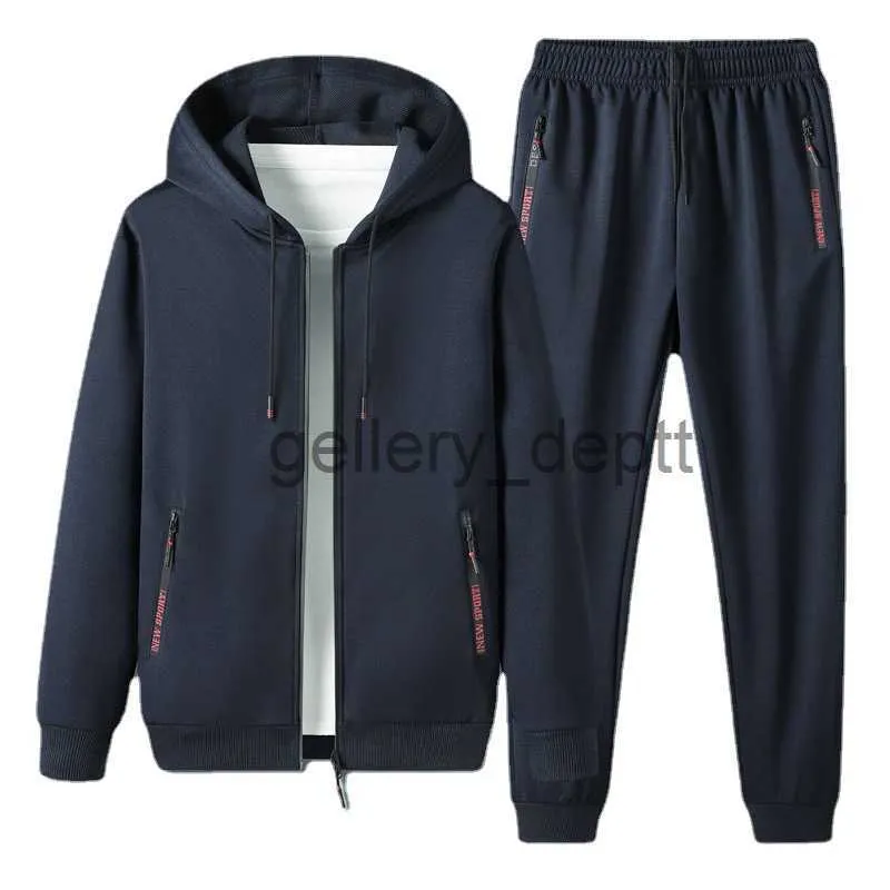 Männer Trainingsanzüge 2023 Neue Sport Anzüge Herren Hoodie Hosen 2 Stück Passende Sets Outfit Kleidung für Männer Kleidung Trainingsanzug Sweatshirts J230925