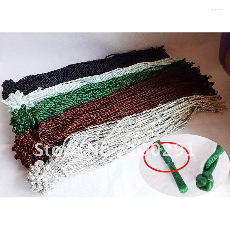 Chains 300pcs/lot Blue Black Gray Coffee Green 3mm 20inch Braided Twist Silk Thread Cord Satin Necklace