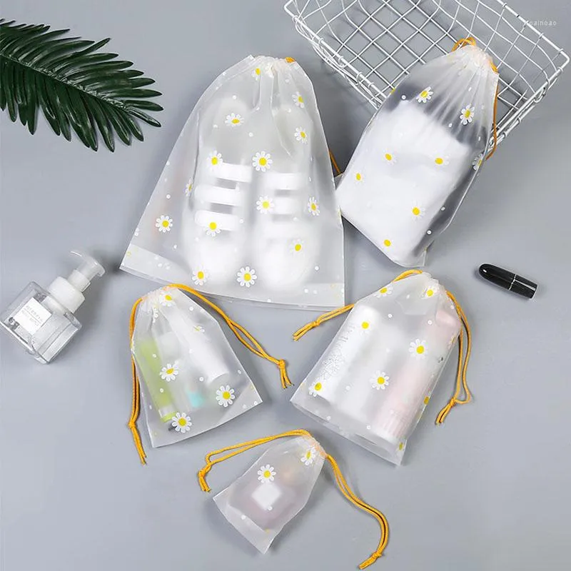 Presentförpackning 50st/mycket liten krysantemum repväska pe transparent material förvaring och efterbehandling av plast