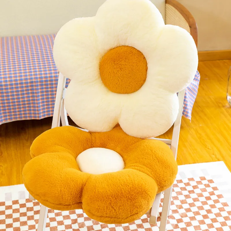 Coussin décoratif INS Coussins de canapé Coussin de fleur Coussin de chaise de bureau en peluche ultra doux Coussin de sol doux pour chambre à coucher Décor de salon Noël 230925