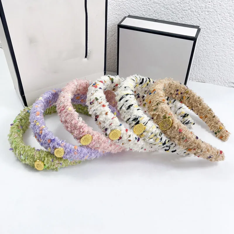 Women Letter Hairband Hairpin Head Hoop Knot Hair Designer Headband Fashion Ladies Hair Accessories Head Wrap 20color