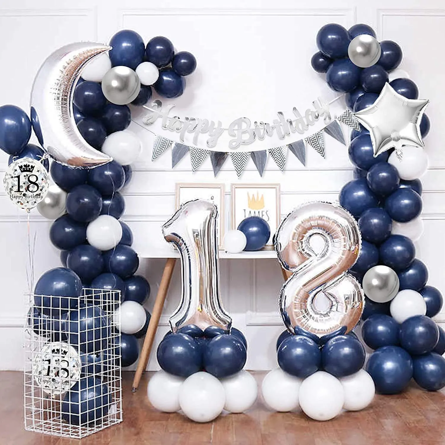 Kit de decoración de fiesta de cumpleaños número 40 con globos de  cumpleaños número 40 para suministros de fiesta de cumpleaños, paquete de  fiesta de